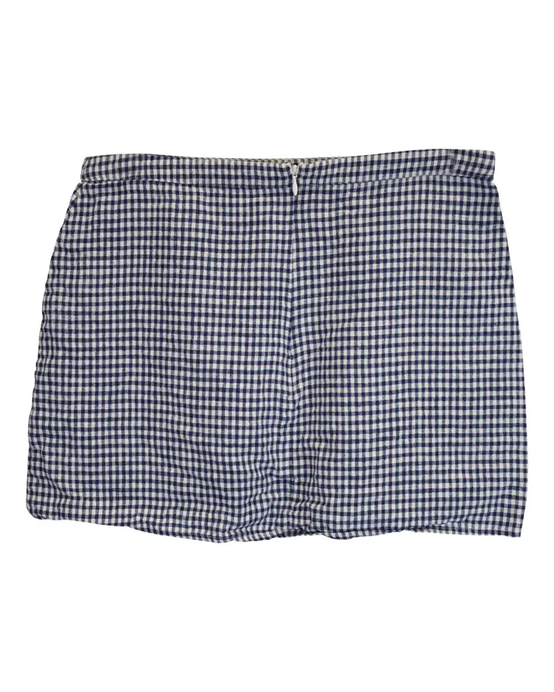 Reformation Midirock mit Vichy-Karomuster - Blau Blau