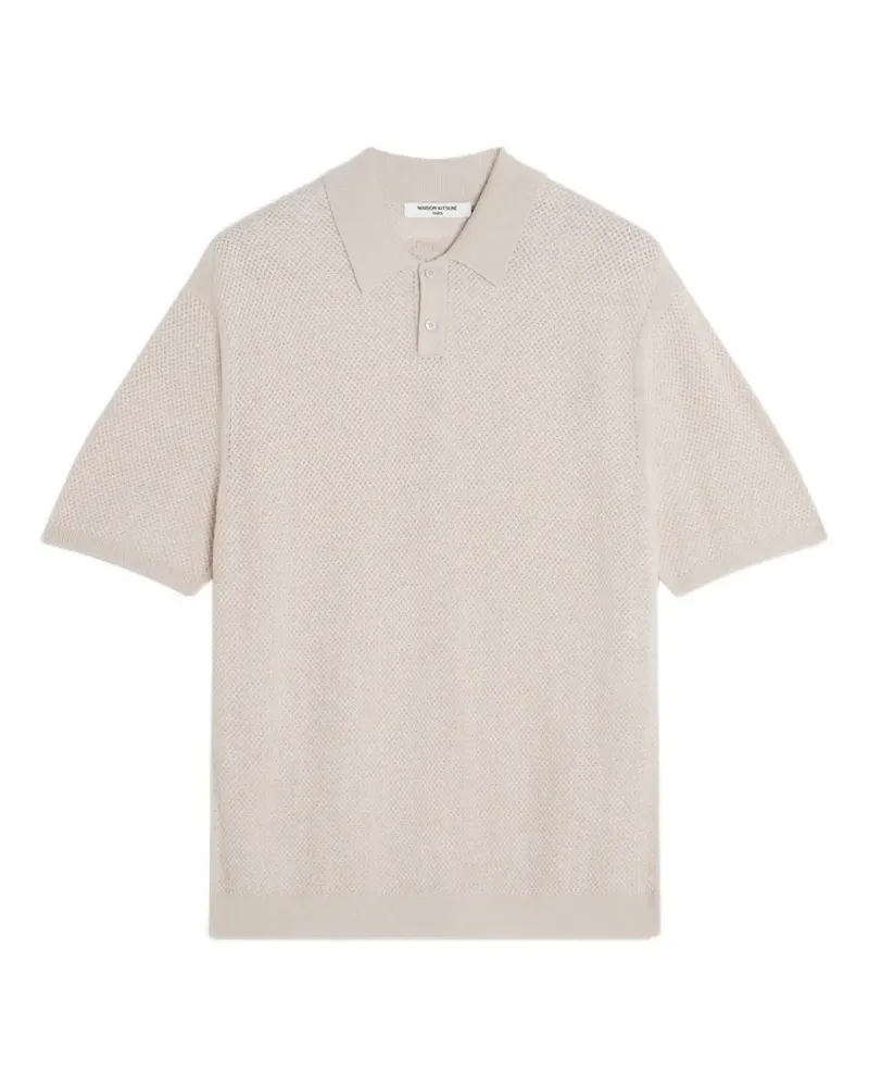Kitsuné knitted polo shirt - Nude Nude