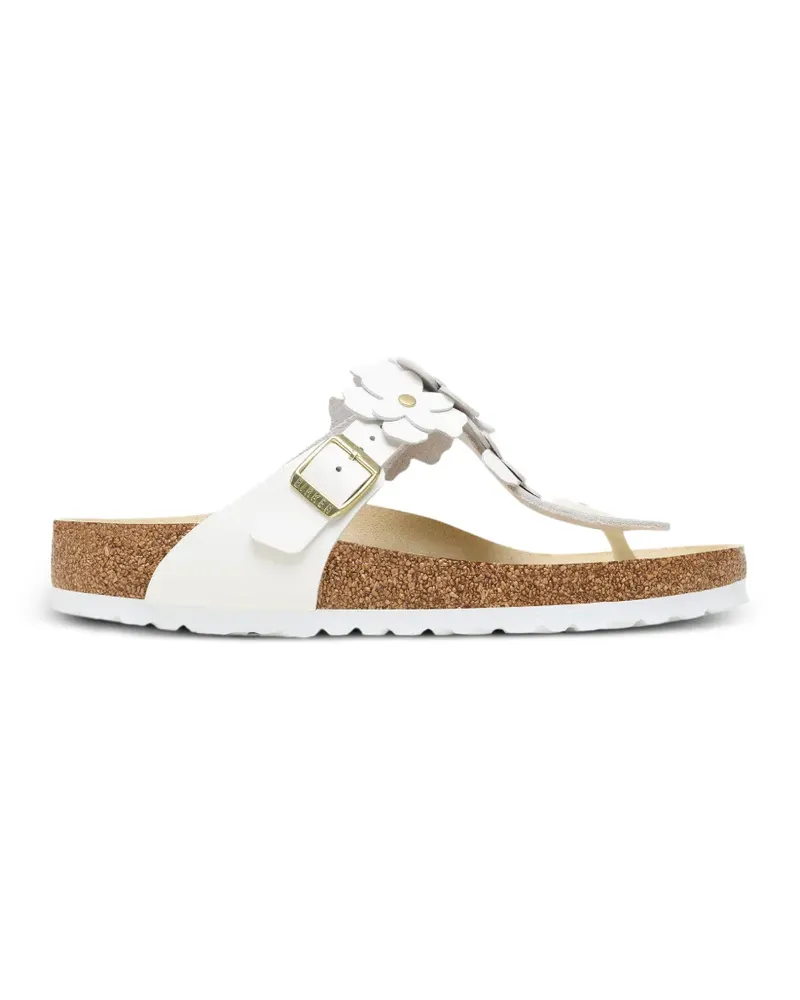 Birkenstock Gizeh flower-appliqué sandals - Weiß Weiß