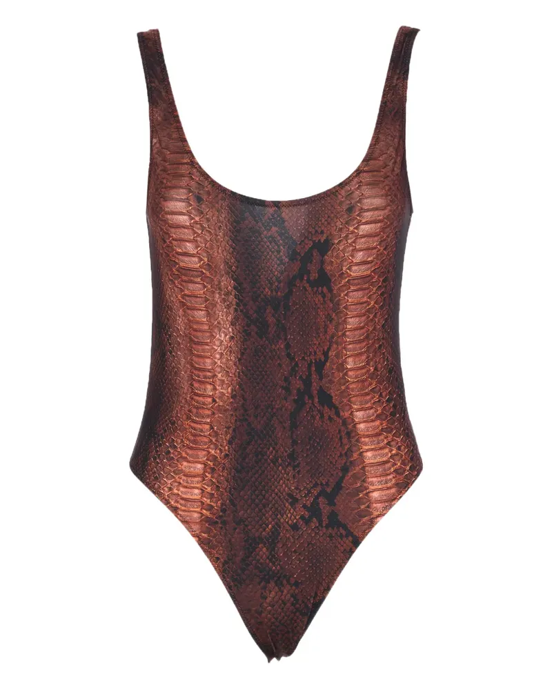 Jean Paul Gaultier printed swimsuit - Braun Braun