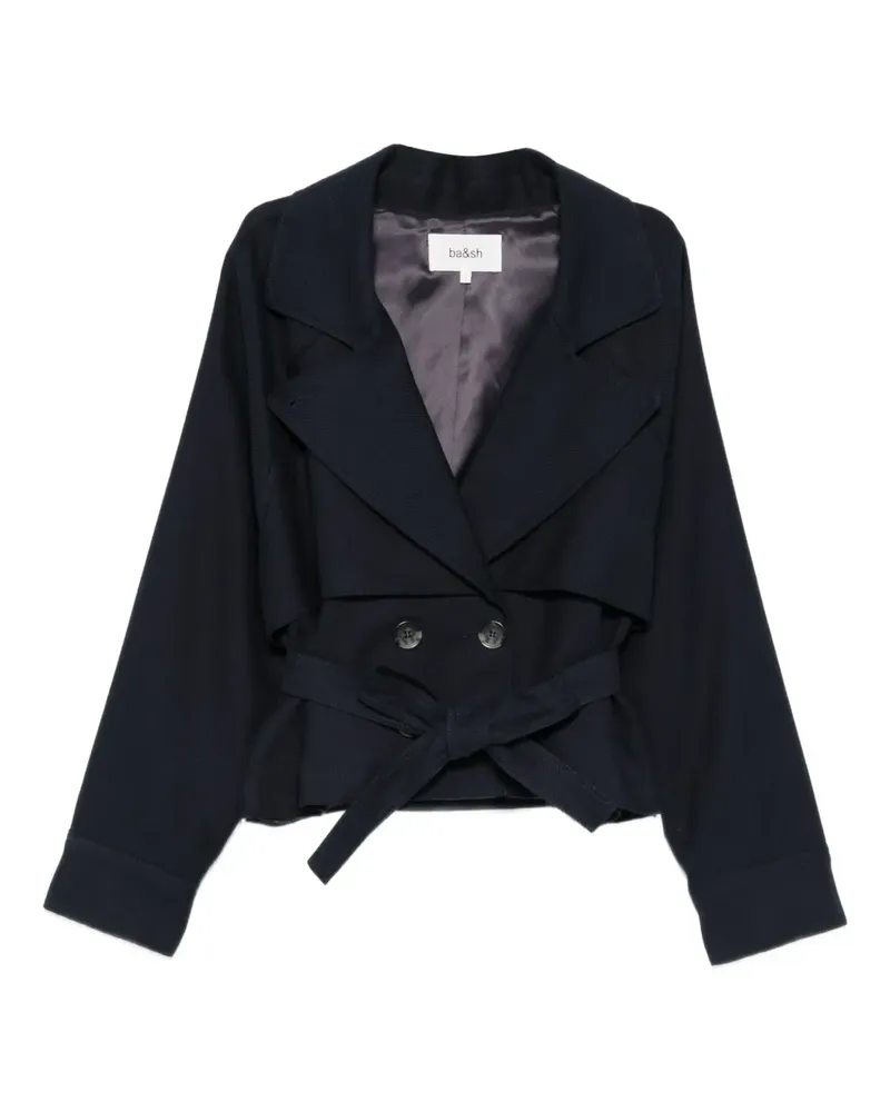 ba&sh Zweireihige Lonnie Jacke mit Gürtel - Blau Blau