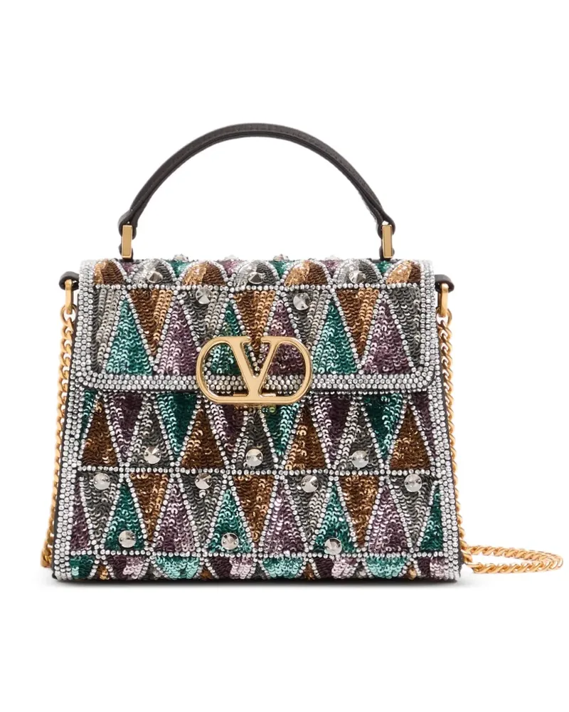Valentino Garavani Mini VSling Handtasche mit Stickerei - Schwarz Schwarz