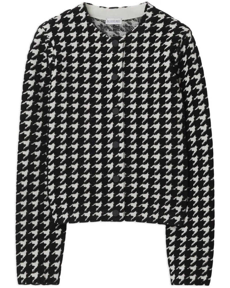 Burberry Pullover mit Hahnentrittmuster - Schwarz Schwarz