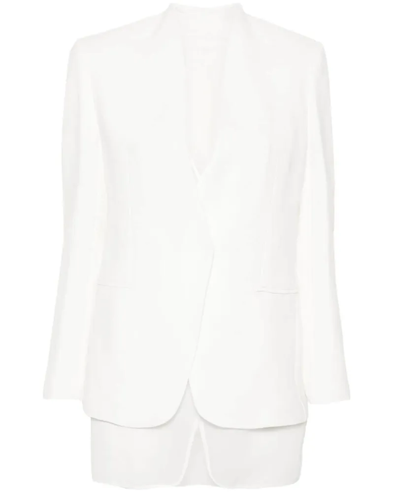 Brunello Cucinelli Einreihiges Sakko im Layering-Look - Weiß Weiß