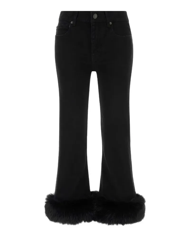 Balenciaga Ausgestellte Capri-Jeans - Schwarz Schwarz