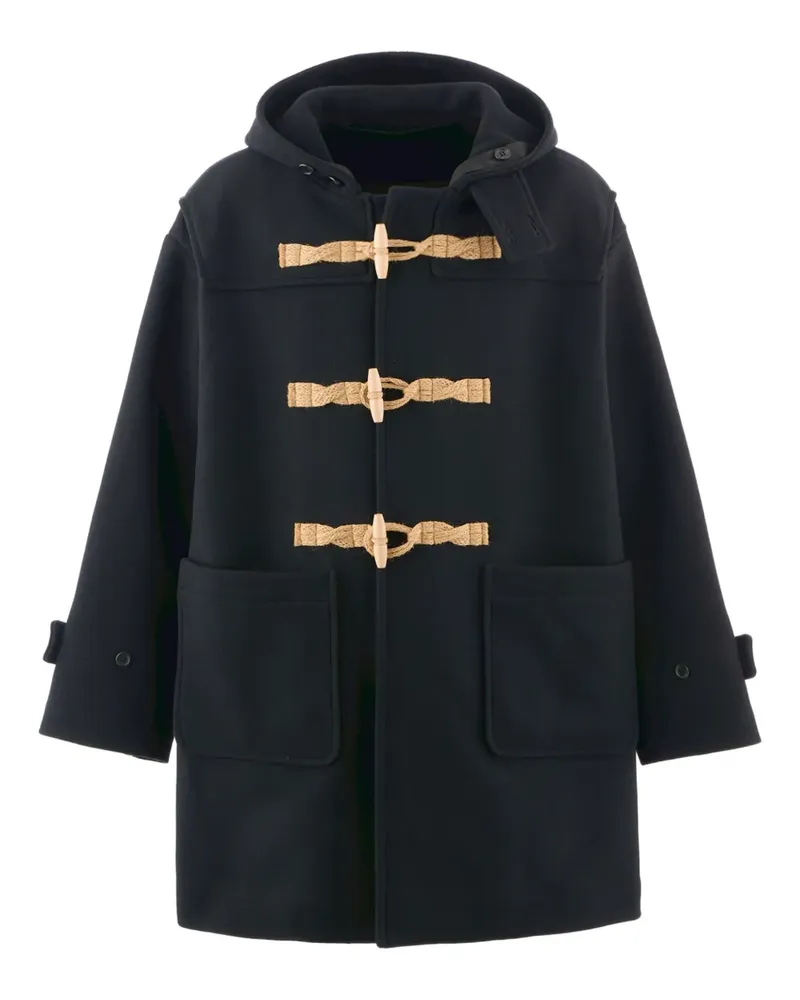 SAINT MXXXXXX Woll-Dufflecoat mit Kapuze - Schwarz Schwarz