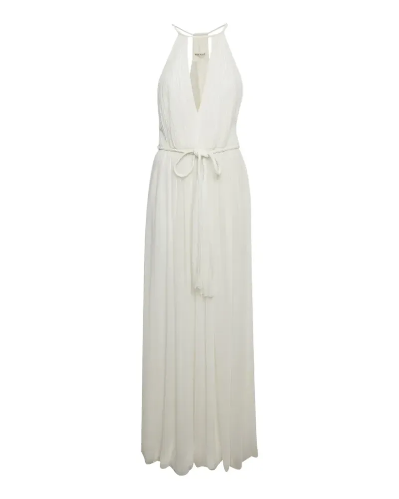Alice + Olivia Maxikleid mit Neckholder-Ausschnitt - Weiß Weiß