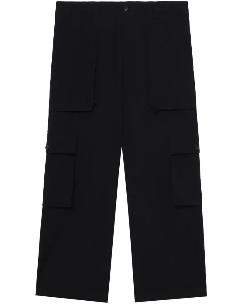 Yohji Yamamoto Hose mit mehreren Taschen - Schwarz Schwarz