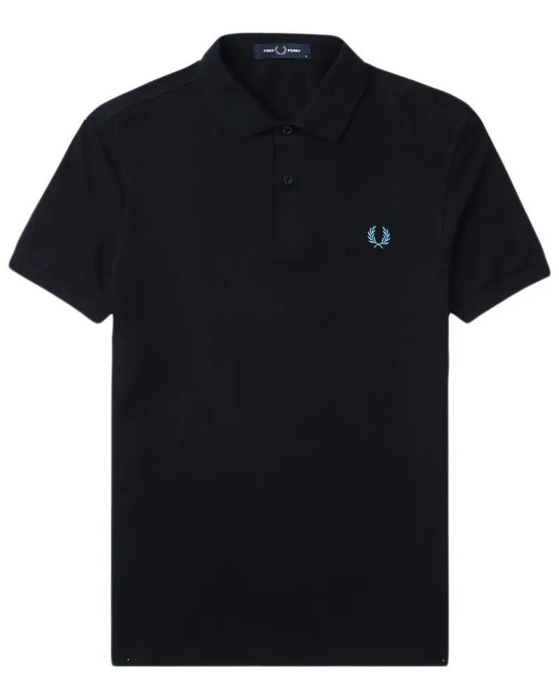 Fred Perry Poloshirt mit Logo-Stickerei - Schwarz Schwarz