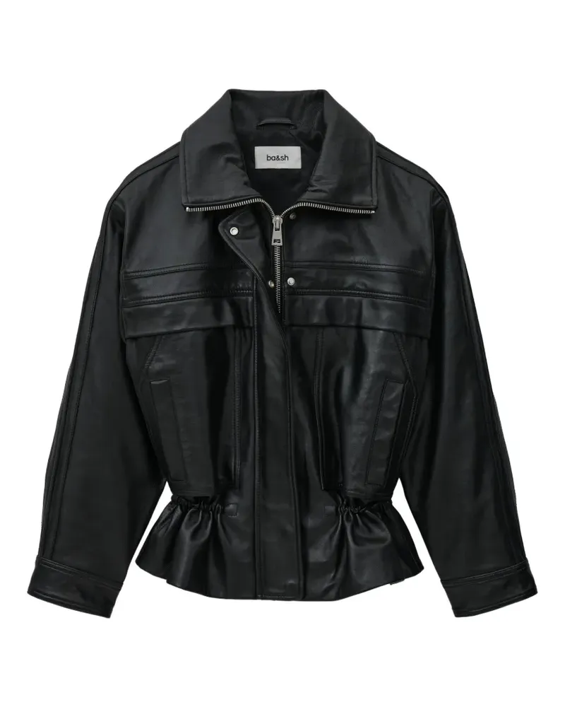 ba&sh Kassia Jacke mit Schößchen - Schwarz Schwarz