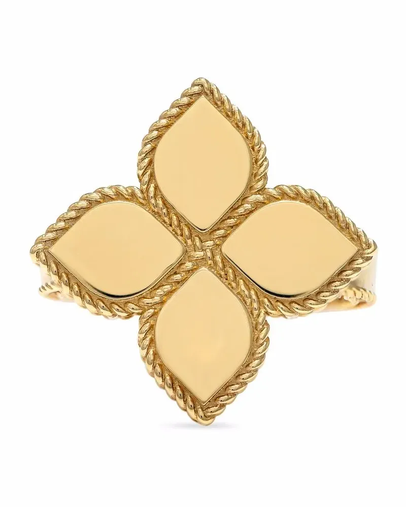 Roberto Coin 18kt Princess Flower Gelbgoldring mit Diamanten Gold