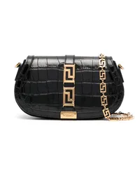 Versace Greca Goddess Schultertasche Schwarz