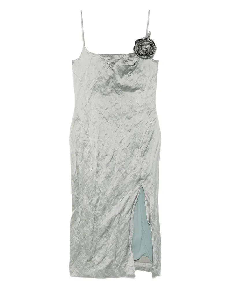 Blumarine Midikleid aus Satin - Grau Grau