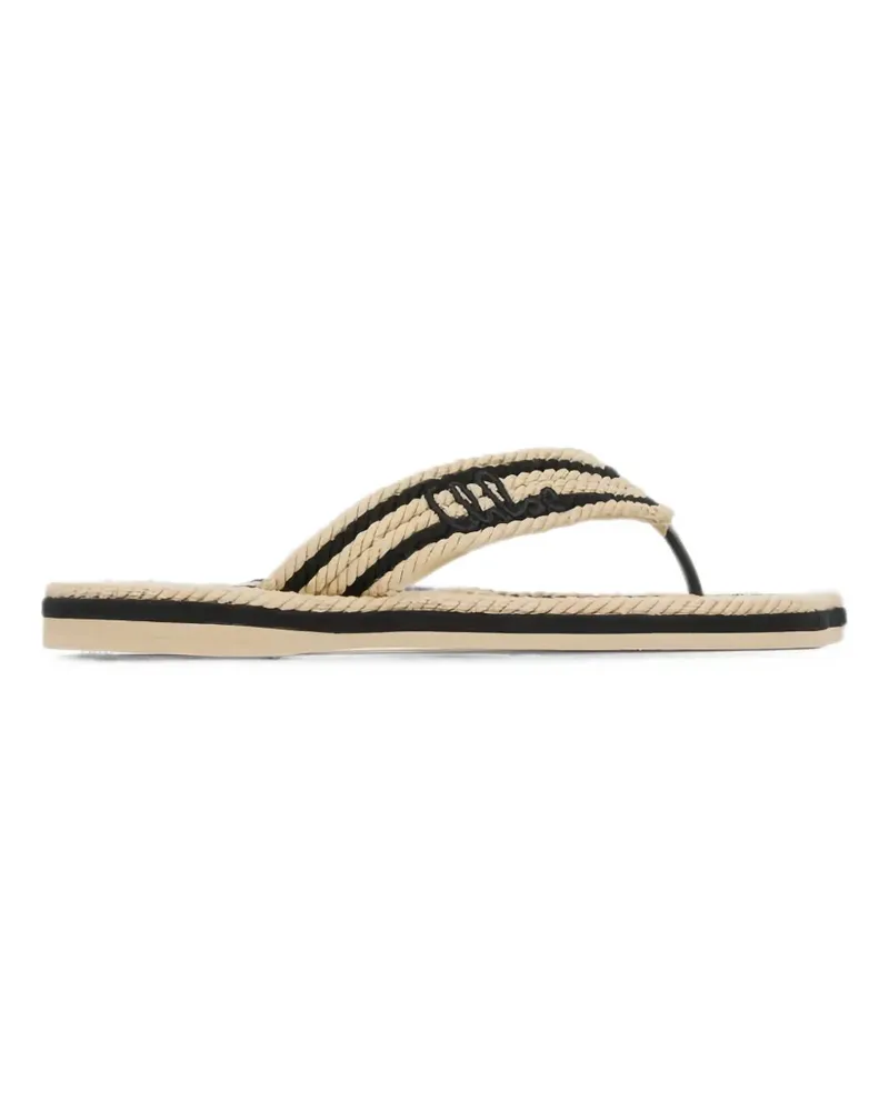 Chloé rope-detail logo-embroidered sandals - Nude Nude