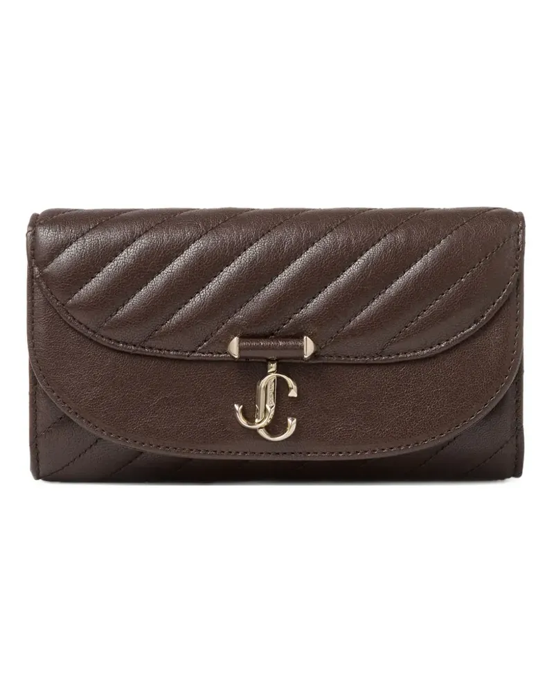 Jimmy Choo Gesteppte Curve Clutch - Braun Braun