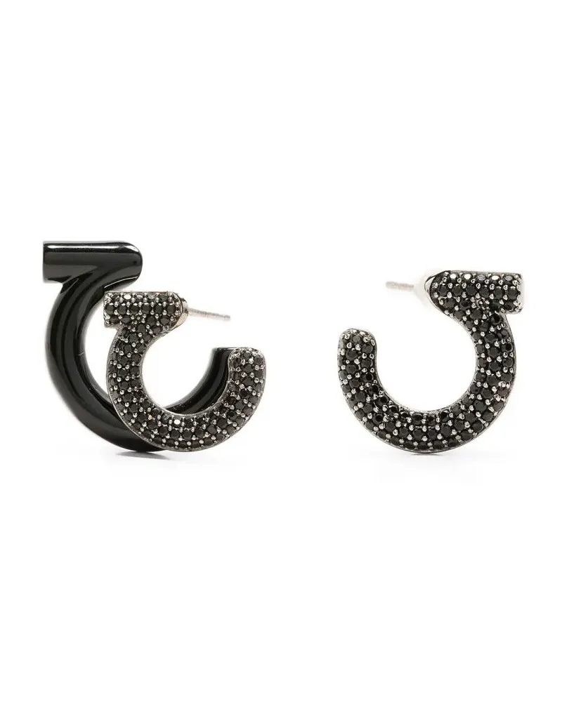 Ferragamo Gancini Ohrringe - Schwarz Schwarz
