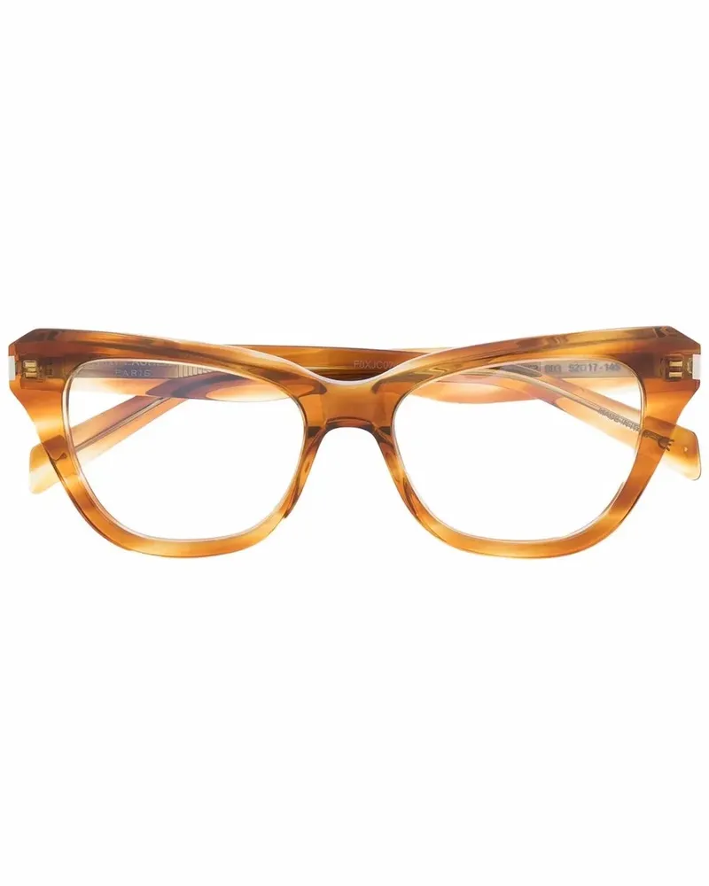 Saint Laurent Brille mit Cat-Eye-Gestell - Braun Braun