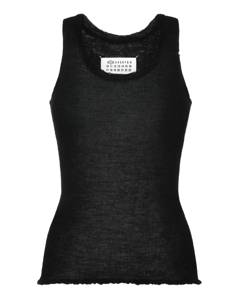 Maison Margiela twist-neckline knitted tank top - Schwarz Schwarz