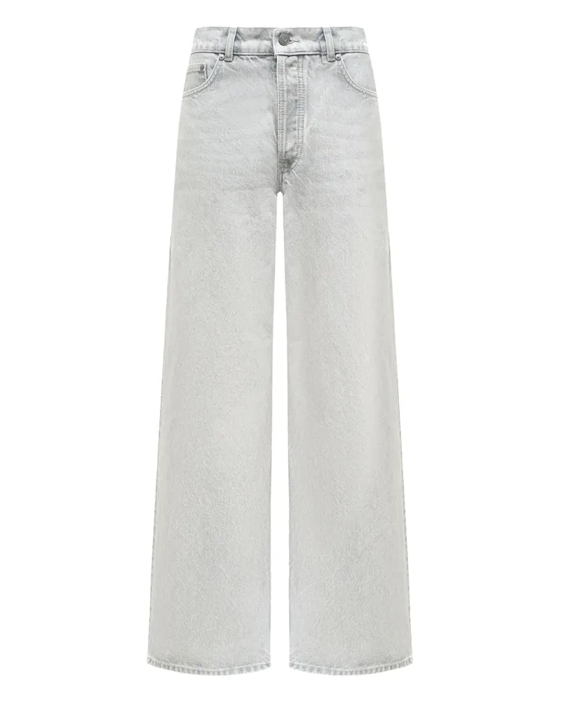 12 STOREEZ Weite Jeans mit Taschen - Grau Grau