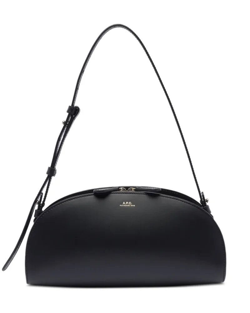 A.P.C. Demi Lune Schultertasche - Schwarz Schwarz