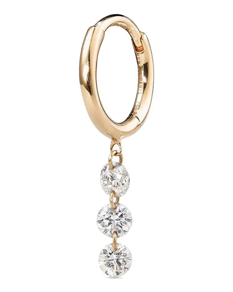 PERSEE 18kt Gelbgoldcreolen mit Diamanten Gold