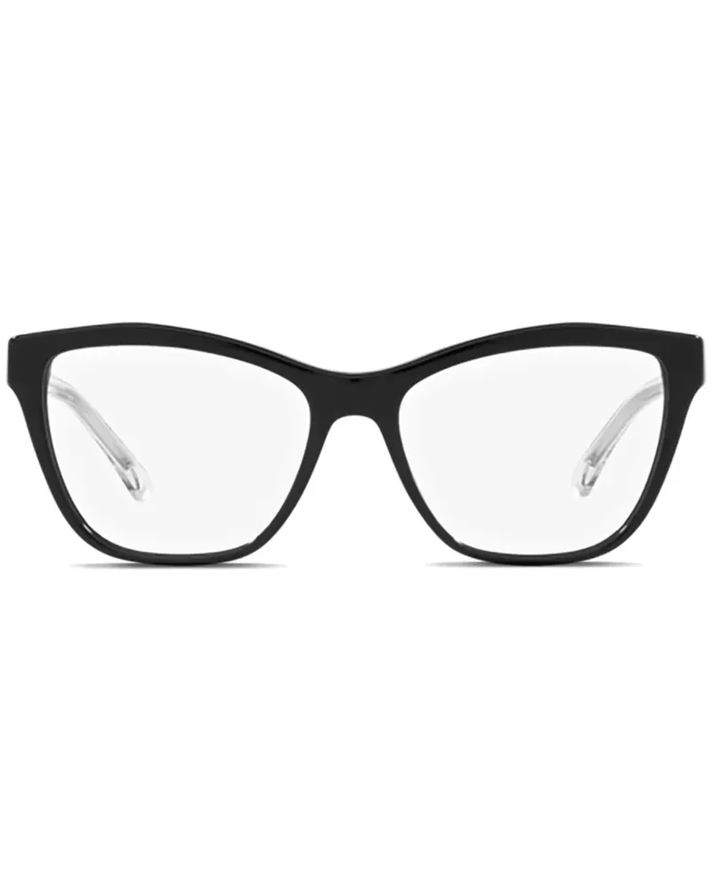 Emporio Armani Brille mit Cat-Eye-Gestell - Schwarz Schwarz