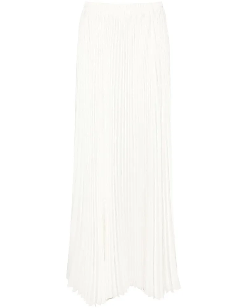 STYLAND High-Waist-Midirock mit Falten - Weiß Weiß