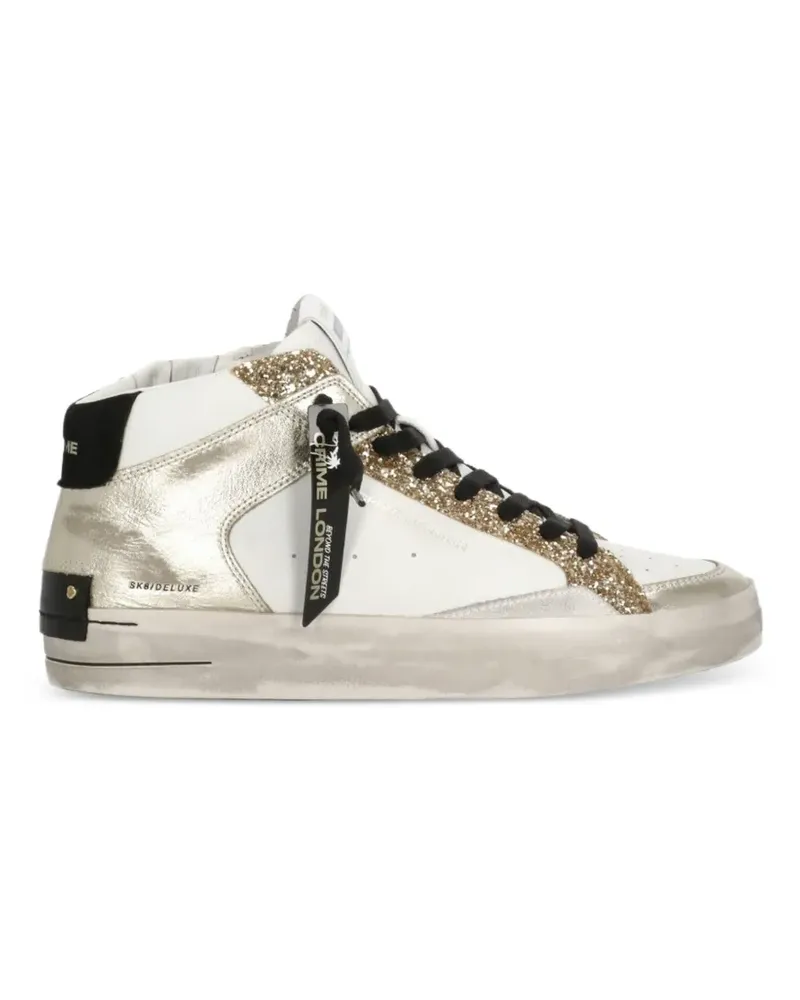 Crime Sk8 Deluxe Mid Sneakers mit Logo-Prägung - Weiß Weiß