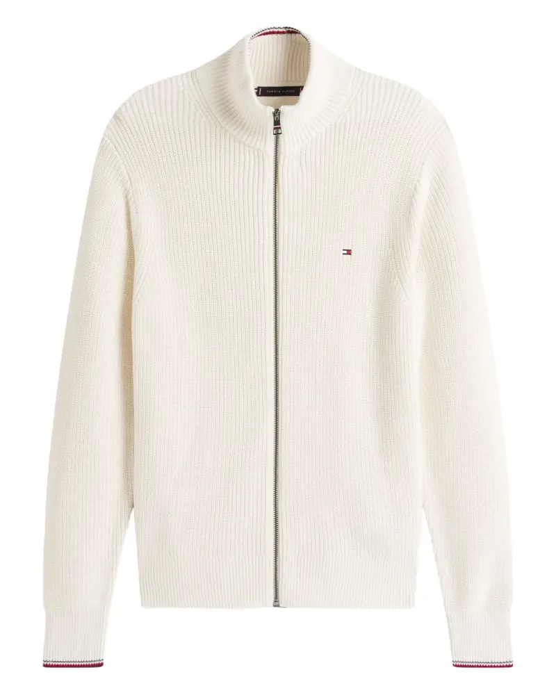 Tommy Hilfiger Gerippter Cardigan - Weiß Weiß