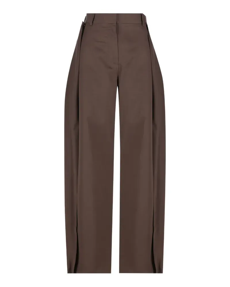 Loewe draped panel trousers - Braun Braun