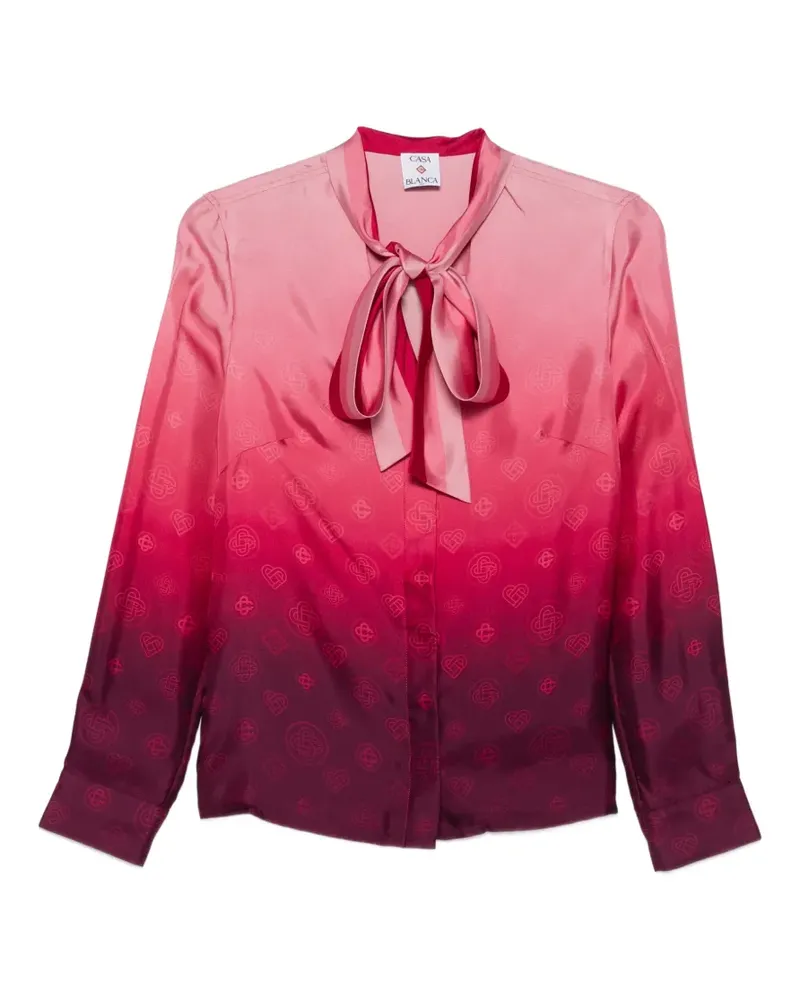Casablanca Paris gradient bow shirt - Rosa Rosa