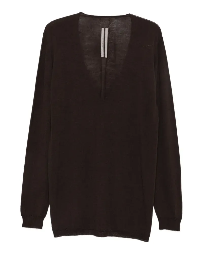 Rick Owens V-neck sweater - Braun Braun