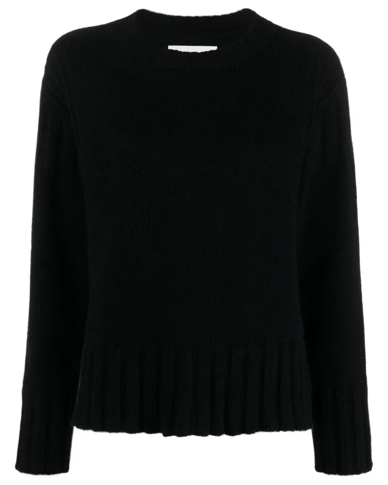 Jil Sander Gerippter Kaschmirpullover - Schwarz Schwarz