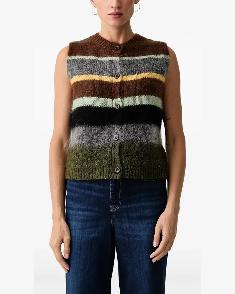 Mos Mosh MMEsti sleeveless cardigan - Braun Braun
