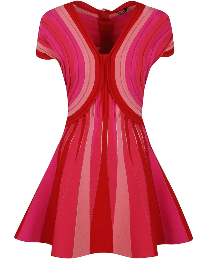 Balmain Ausgestelltes Minikleid - Rot Rot