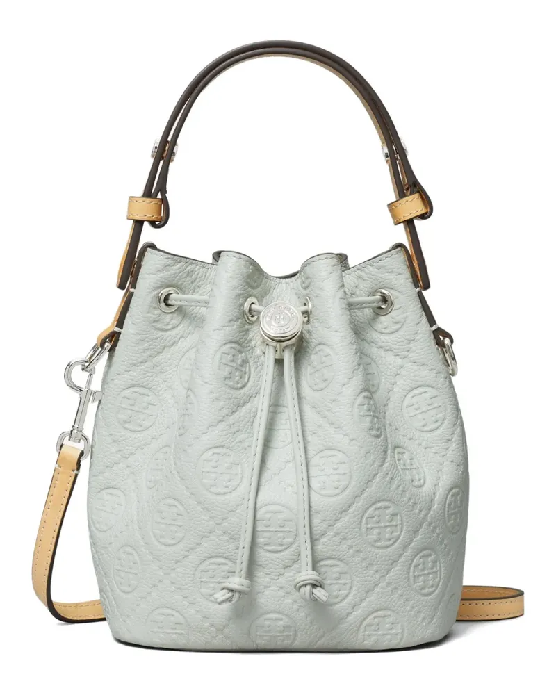 Tory Burch Mini T Monogram Beuteltasche - Grau Grau