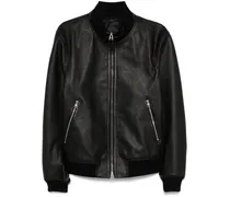 Klassische Lederjacke - Schwarz