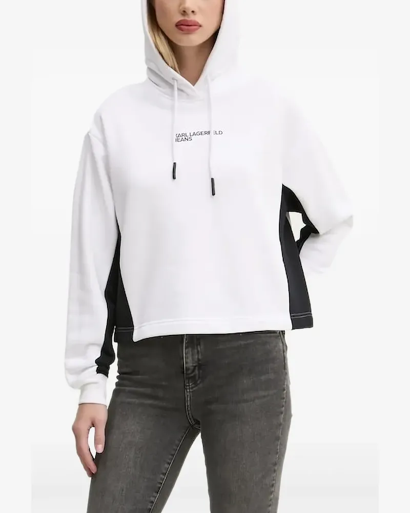 Karl Lagerfeld Hoodie in Colour-Block-Optik - Weiß Weiß