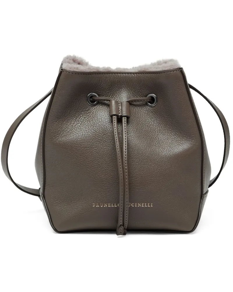 Brunello Cucinelli Kleine BC Duo Beuteltasche - Braun Braun