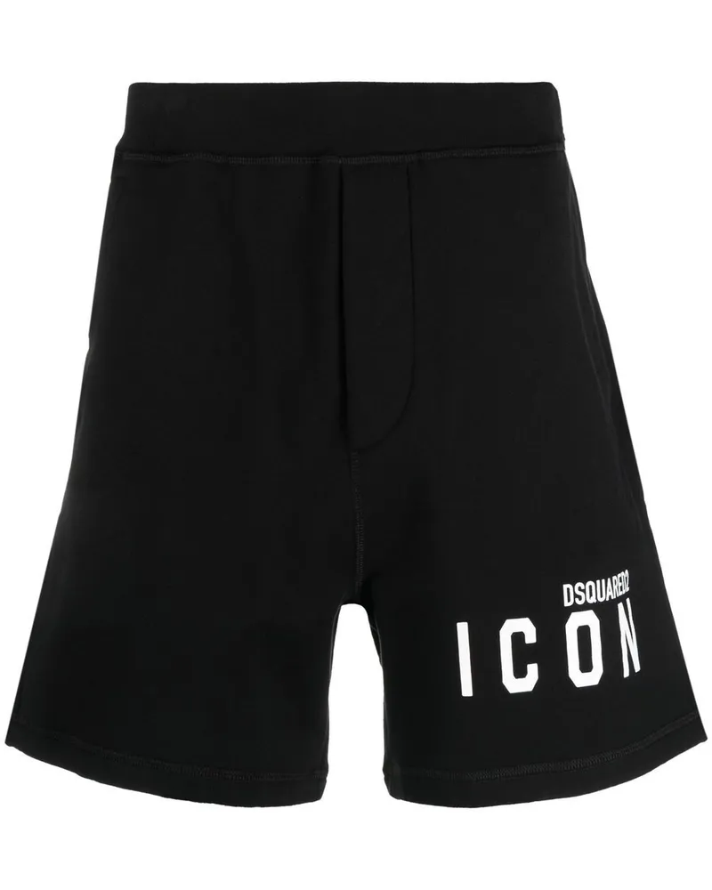 Dsquared2 Joggingshorts mit Logo-Print - Schwarz Schwarz