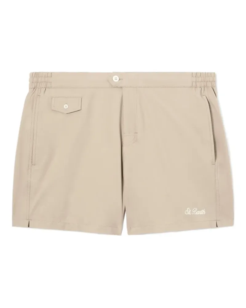 MC2 Saint Barth Capferrat Shorts mit Logo-Stickerei - Nude Nude