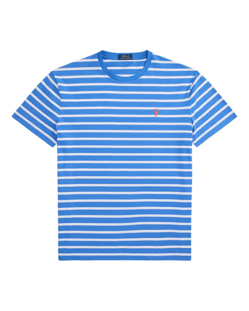 Ralph Lauren Gestreiftes T-Shirt mit Logo - Blau Blau