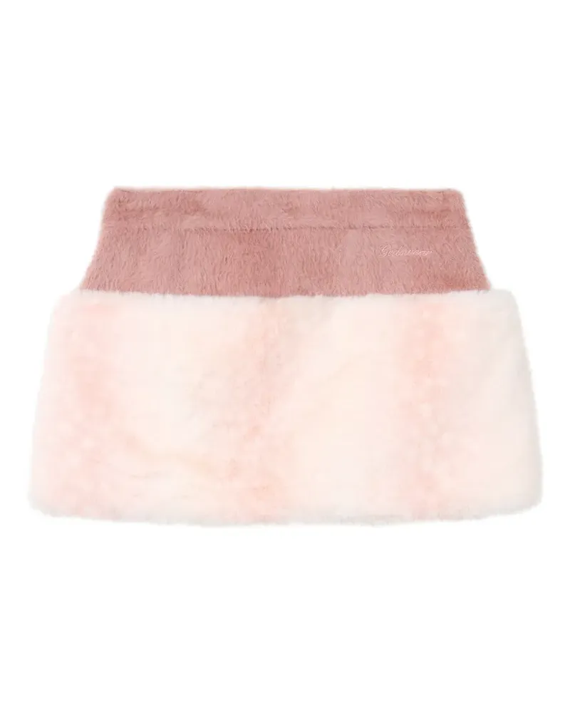 GCDS Minirock aus Faux Fur - Rosa Rosa