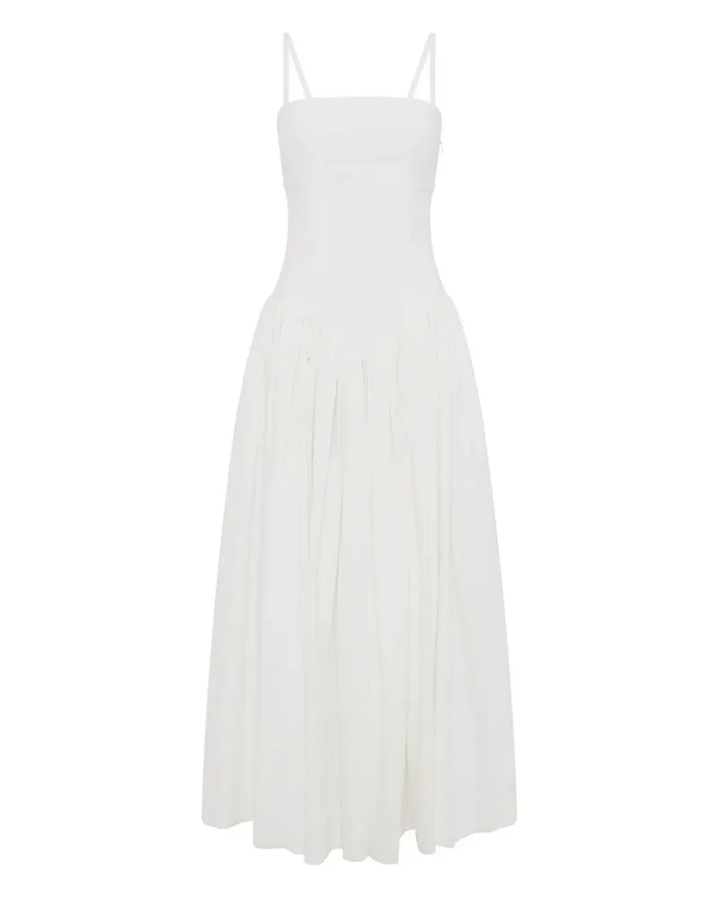 Gabriela Hearst Oriana Midikleid - Weiß Weiß