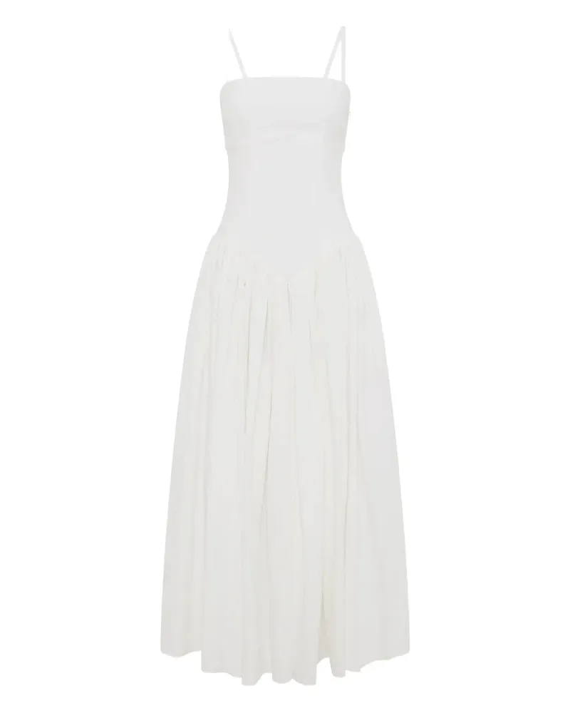 Gabriela Hearst Oriana Midikleid - Weiß Weiß