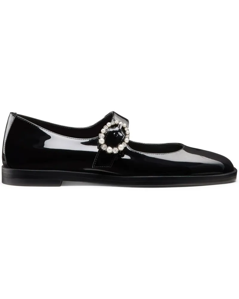 Stuart Weitzman Loralei Crystal Ballerinas - Schwarz Schwarz