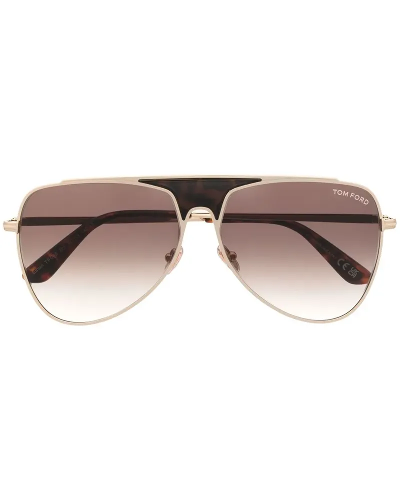 Tom Ford Pilotenbrille mit Farbverlauf - Gold Gold
