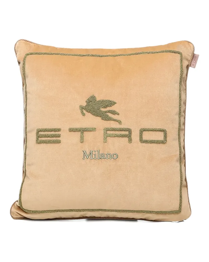 Etro Kissen mit Logo-Detail (45cm x 45cm) - Nude Nude