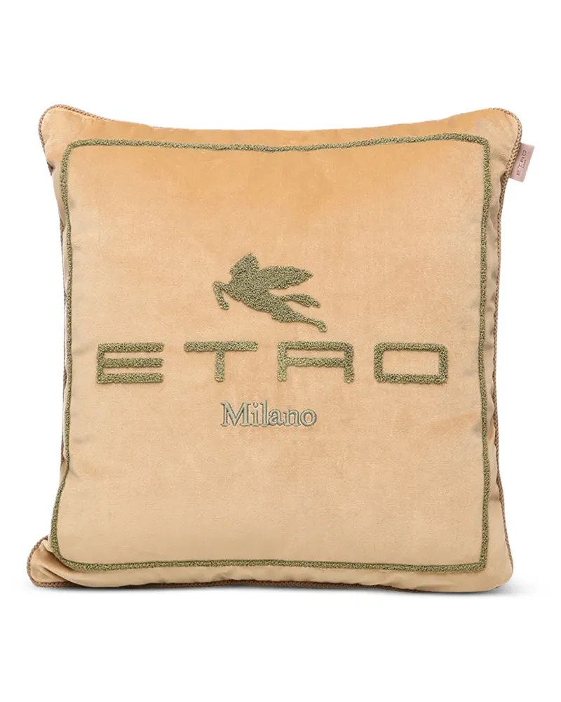 Etro Kissen mit Logo-Detail (45cm x 45cm) - Nude Nude