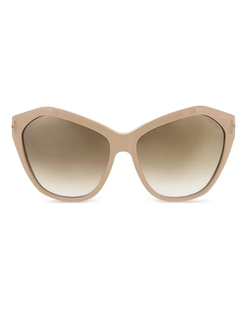 Tom Ford Cat-Eye-Sonnenbrille mit Vollrand - Braun Braun